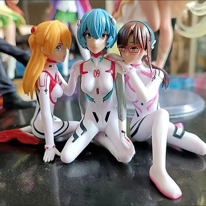 Figuras de acción de Anime EVA Ayanami Rei NEON GENESIS EVANGELION Asuka Langley Soryu Makinami Figuras de PVC Adornos Modelo Juguetes Regalos