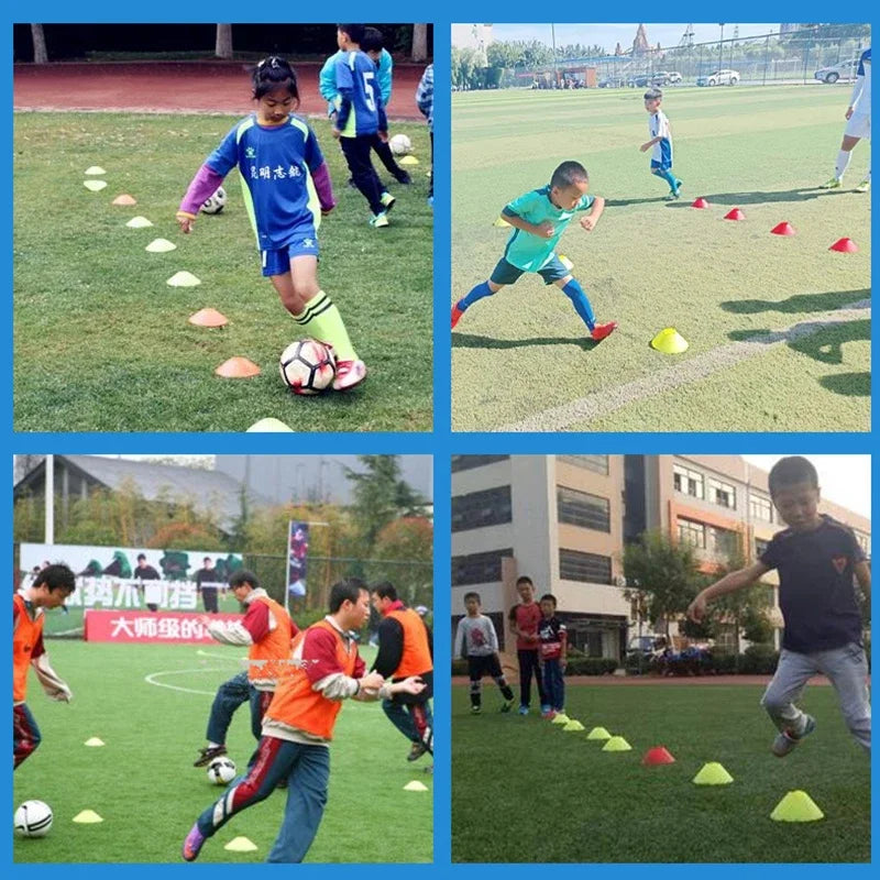 Lot de 10 panneaux d'entraînement de barricade de football pour enfants, accessoires d'entraînement de football, d'agilité, de sport