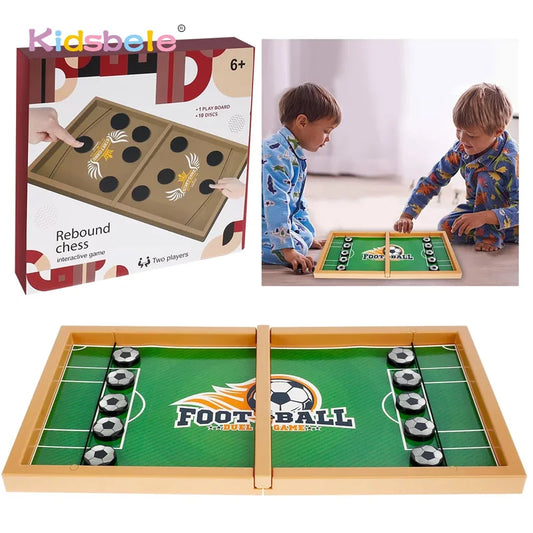 Juego de mesa de hockey de madera de batalla interactiva Juego de mesa de batalla de fútbol de escritorio Ajedrez de rebote