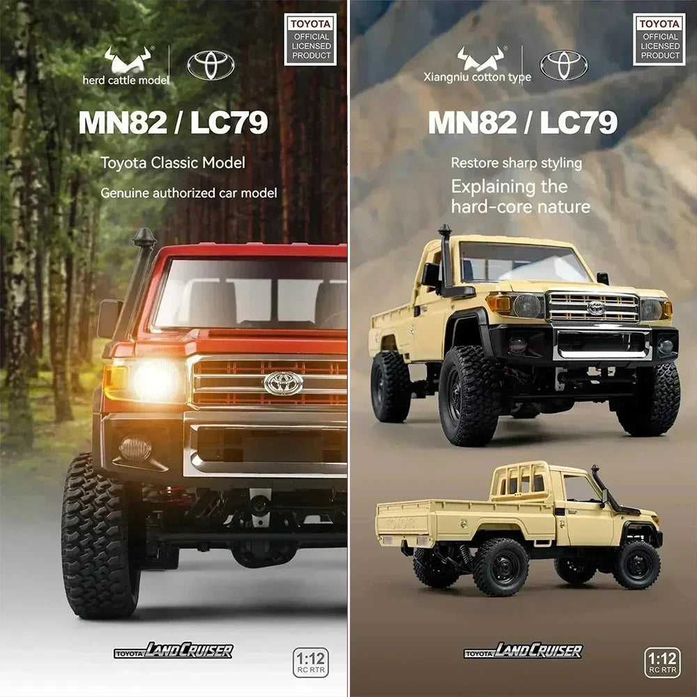 1:12 Rc Car Mn Modèle Mn82 Rétro Simulation Pleine Échelle Lc79 RTR 2.4g 4WD 280 Moteur Télécommande Pickup RC Camion Modèle De Voiture Jouets