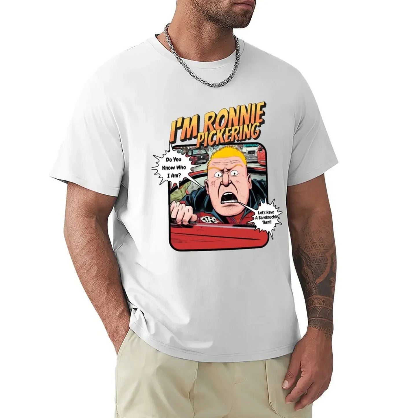 Camiseta con el mensaje "I'm Ronnie Pickering", tallas grandes, ropa bonita para hombre, camisetas gráficas de alta calidad, 100 % algodón, manga corta