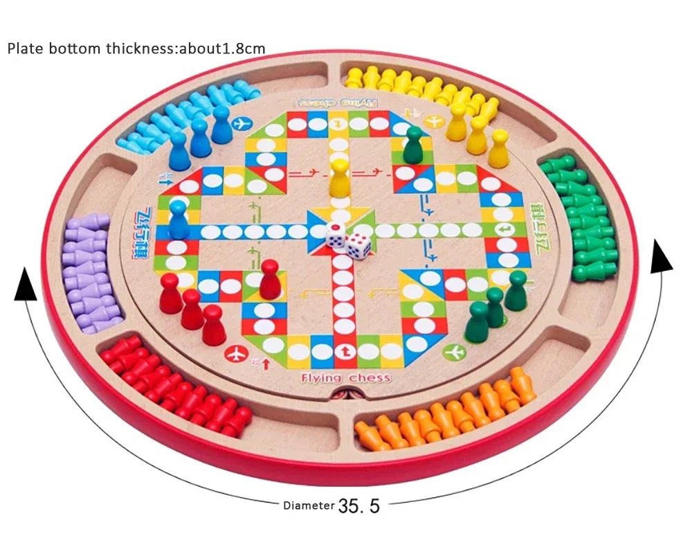 Juego de mesa de madera 10 en 1 para padres e hijos, ajedrez de lucha de animales, clásico, para fiestas familiares y infantiles