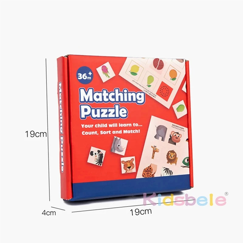 Animal Puzzle Toys for Kids Wooden Logical Thinking Matching Puzzle Montessori Teaching Board