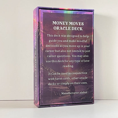 Jeu de tarot Oracle Money Moves version anglaise 12 x 7 cm dans une boîte, jouets de divination, cartes de prophétie avec mots-clés