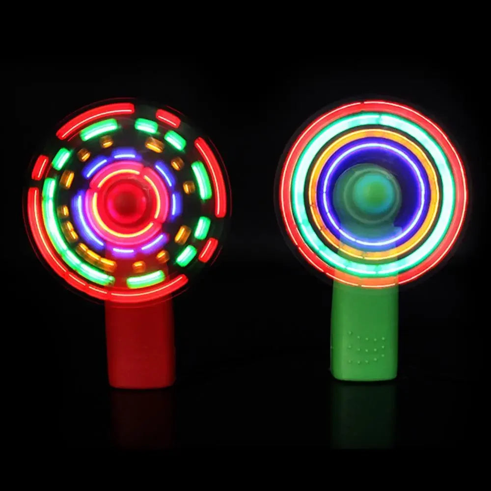 Moulin à vent lumineux à LED, jouet clignotant, ventilateur pour enfant, cadeau, mini ventilateur de refroidissement portatif, lumière LED changeante, accessoires de concert, jouets