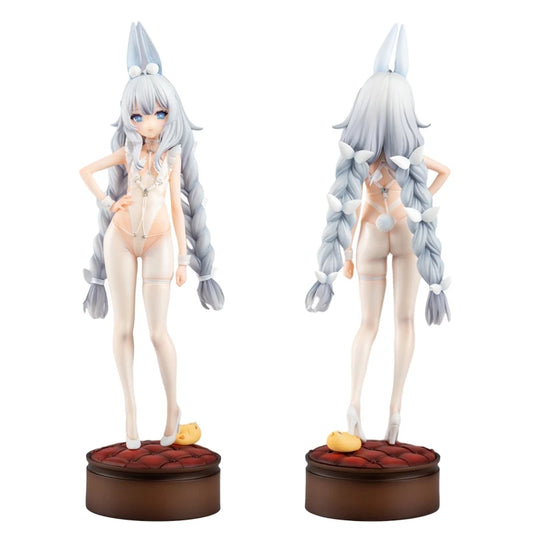 Figura de anime Azur Lane de 26 cm, MNF Le Malin, figura de acción de chica sexy, figura de Malin con cola de caballo doble, modelo coleccionable de PVC, muñeca de juguete