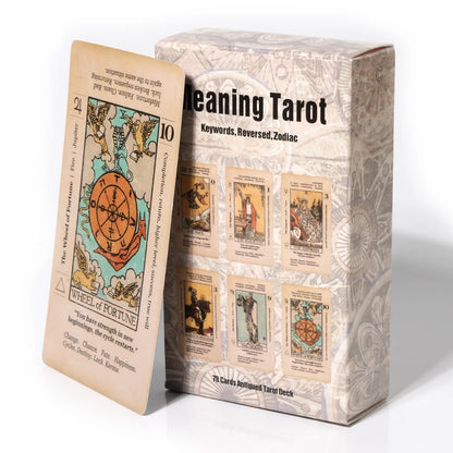 Signification des cartes de tarot avec signification dessus Mot-clé du tarot pour débutant Jeu de tarot ancien Apprendre le tarot 78 cartes