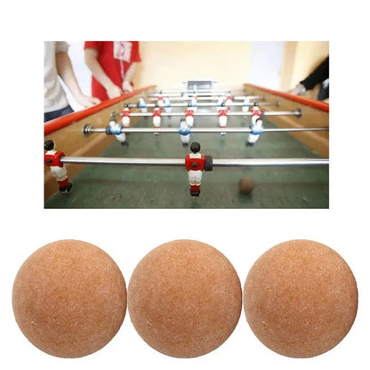 Lote de 4 balones de fútbol de madera maciza de corcho esmerilado de 36 mm para mesa de fútbol, ​​fútbol para bebé, fútbol de escritorio, fútbol para bebé, envío directo