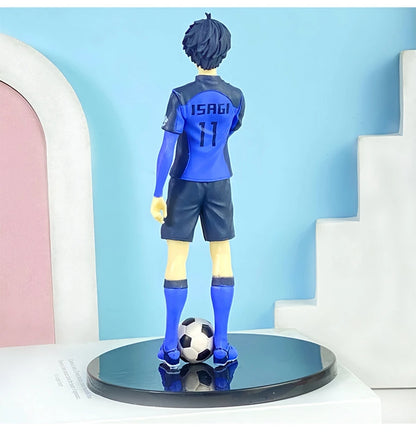 Figurine d'anime Blue Lock de 17 cm, figurine d'action Isagi Yoichi, figurine de footballeur japonais, PVC, modèle de collection pour adultes