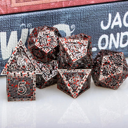 Juego de dados de metal DND Dados de mazmorras y dragones Dados D&amp;D Dados de rol de 6 caras Dados poliédricos RPG D20 D12 D10 D8 D6 D4