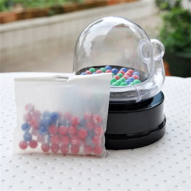 1 pc Mini Bingo Game Shake Double Colour Battery Free Entertainment Party Electric Lucky Lottery Toy Number Picker