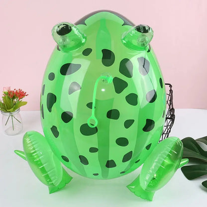 Cute Birthday Party Decor Gifts Kids Favors with Flashing Light Inflatable Toys Green Frog Blow Up Animal