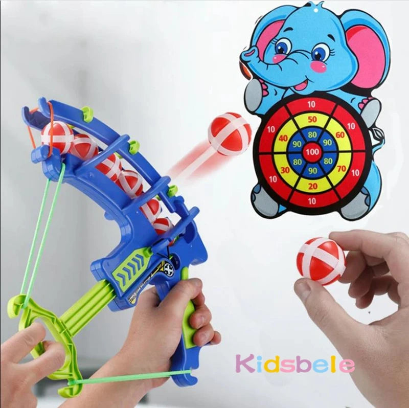 Dinosaur Slingshot Arrow Sticky Ball DartBoard Shooting Bow Target Elephant Educational Kids Play Arrow Toy For Children Gifts