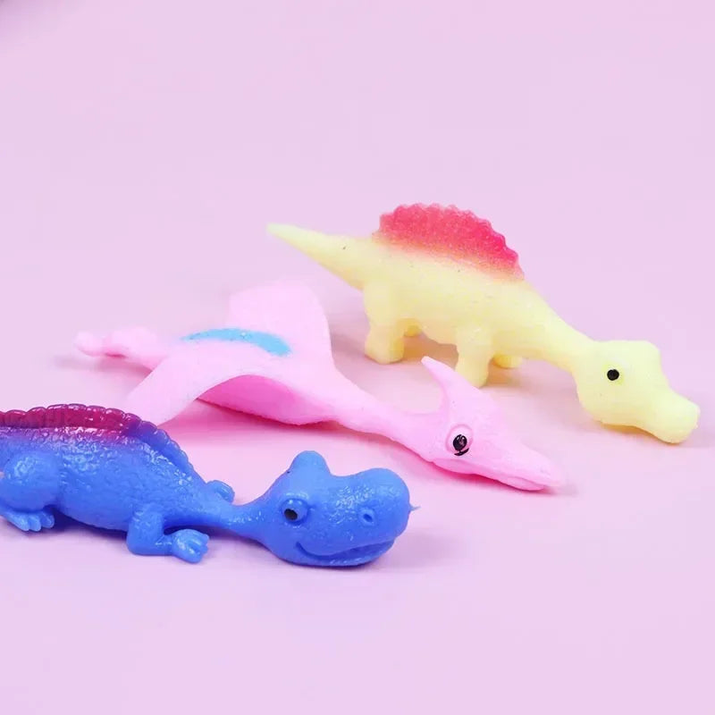 Dinosaur Catapult Finger Darts Spoof Stretch Dinos Toy Squishy Funny Pranks Cool Stuff Sensory Kids Toys Anti Stress Fidget Toys