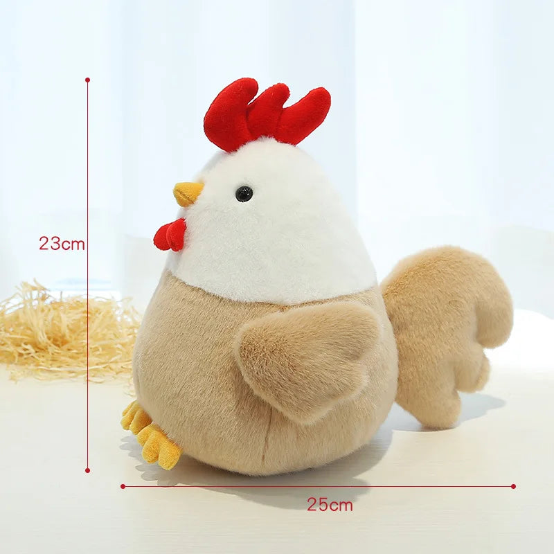 Muñeco de peluche de pollo de 23 cm, bonito juguete para niños, gallina de peluche, muñeco de pollo suave para dormir, regalo de cumpleaños