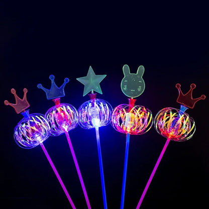 1 baguette magique arc-en-ciel à LED, fleur à bulles, colorée, brillante, jouet, lampe de poche spéciale, jouet lumineux pour enfants