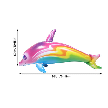2 piezas de juguetes inflables grandes con forma de delfín, juguetes para exteriores, juegos de fiesta, recuerdos de fiesta en la piscina