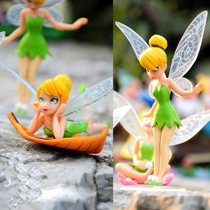 6 piezas/set Anime Tinkerbell cuentos de hadas niñas Tinker Bell PVC figuras de acción juguetes