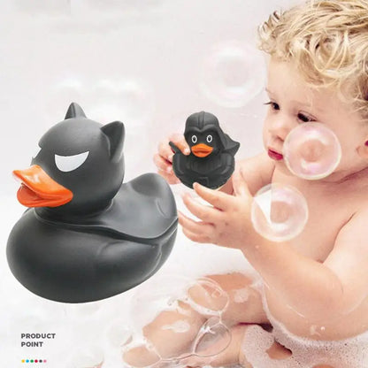 Pato de goma negro, divertidos mini patitos, juguetes de baño para niños, patos de Halloween, juguetes de bañera para piscina, suministros para fiestas de cumpleaños