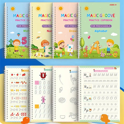 Cahier de dessin magique réutilisable pour enfants, jouets de dessin pour enfants, entraînement au contrôle du stylo Montessori, autocollant d'écriture, jouet éducatif d'apprentissage pour enfants