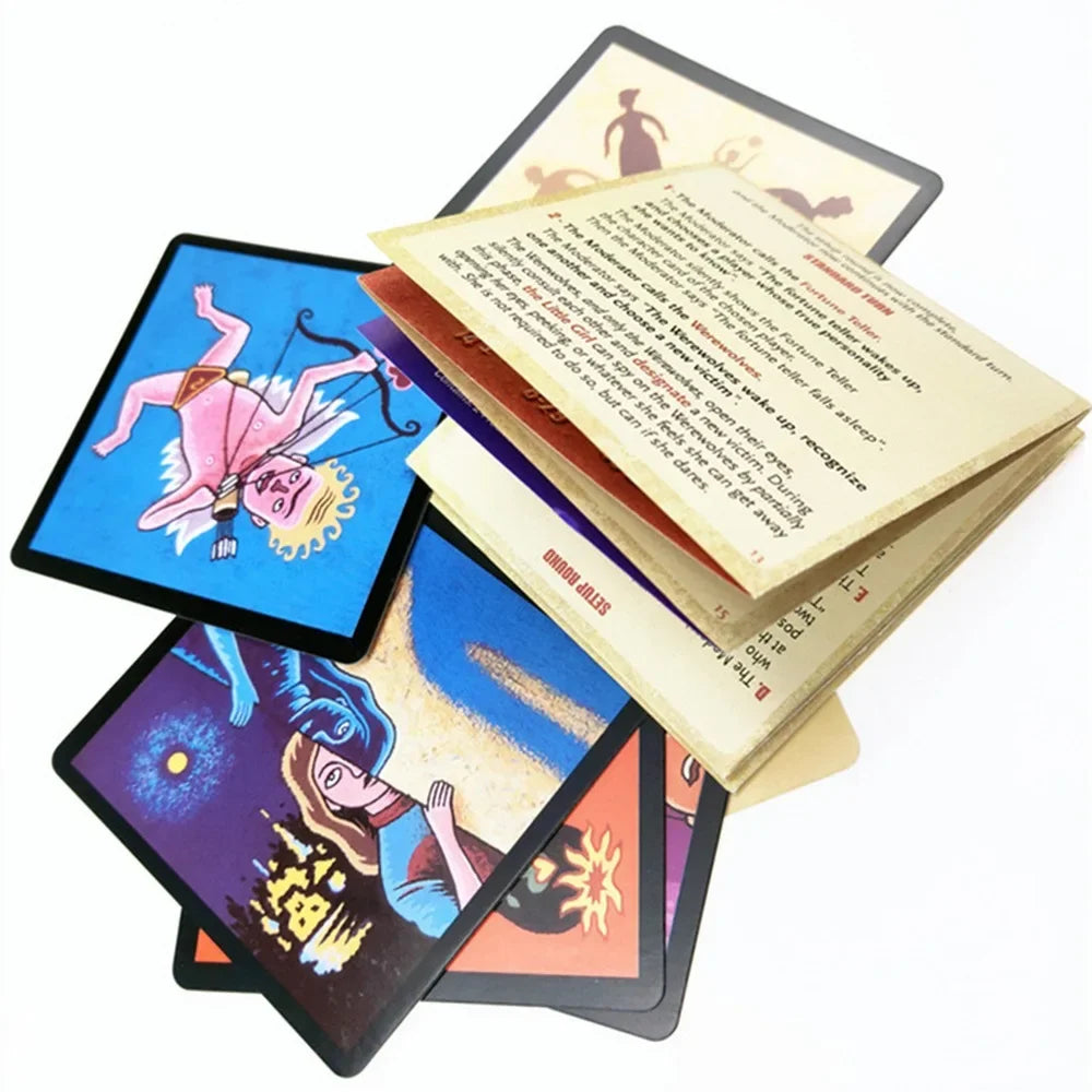 Jeu de poker pour tuer un loup-garou Jeu de société de poker Jeu de fête Jeu de cartes Loup Poker de cartes 3 à 10 personnes Divertissement de fête