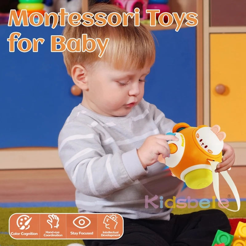 Busy Cube for Kids Sensory Busy Board Travel Toy Hexahedron Educational Montessori Learning Toys