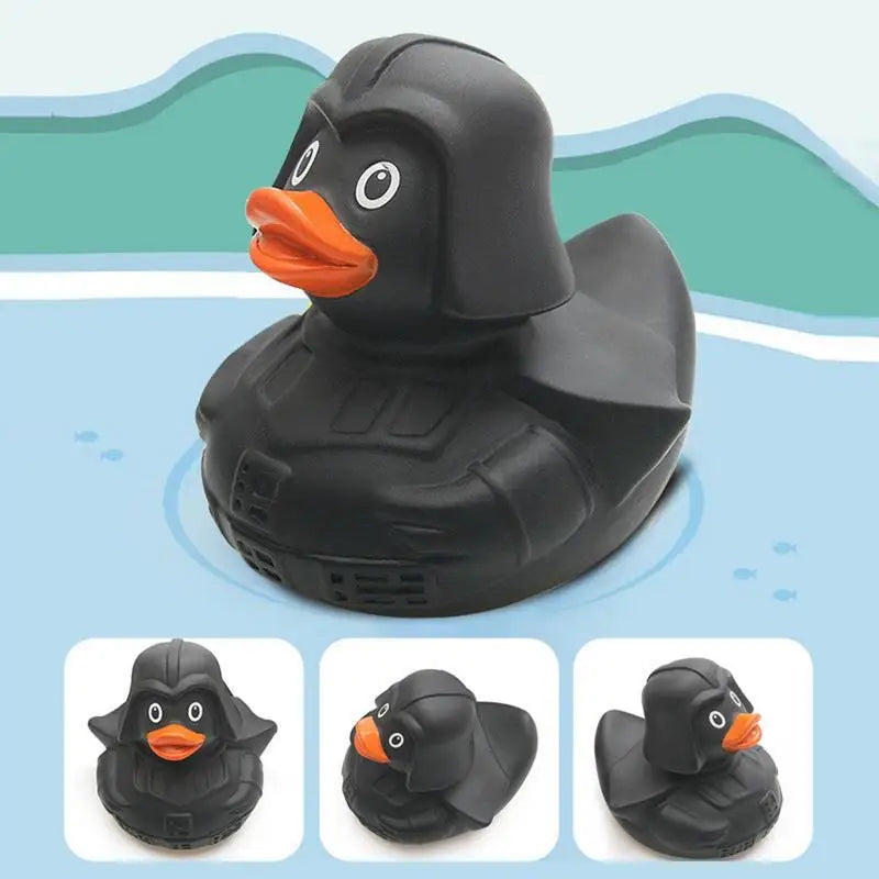 Pato de goma negro, divertidos mini patitos, juguetes de baño para niños, patos de Halloween, juguetes de bañera para piscina, suministros para fiestas de cumpleaños