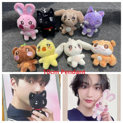 10CM Pop-up Store Doll Keychain ANITEEZ Cartoon Cute Plush Pendant Keyring Bag Accessories Kpop Yunho Yeosang Fans Gifts