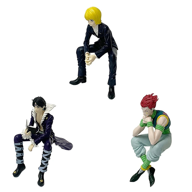 Figurine d'anime Hunter×Hunter 14 cm Figurine d'action de la troupe fantôme Hisoka Noodle Stopper Décoration de chambre Noodle Stopper PVC Modèle Jouets