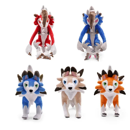 Lote de 4 muñecos de peluche de Pokémon Lyc brillante, suaves, para fiestas, regalo