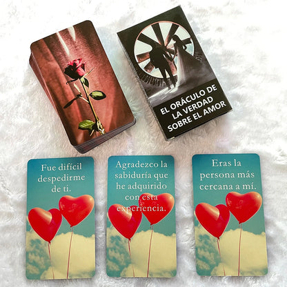 Cartas del oráculo de la verdad del amor, 12 x 7 cm, barajas de tarot, adivinación, taro, adivinación, juguetes, afirmación, 52 cartas