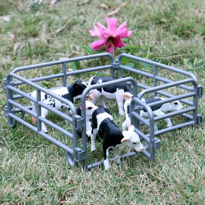 2024 Simulation Mignon Animaux De La Ferme Lait Vache Bovin Veau Angus Taureau OX Buffalo Modèle Figurines D'action Éducatif Mignon Jouet Enfant Cadeau