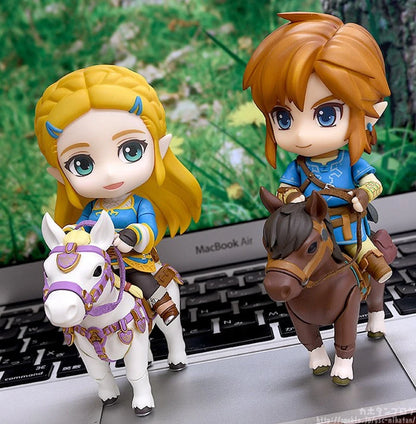 10cm #1212 La Légende de Zelda: Breath of The Wild Zelda Figurine d'action #733-DX Link Anime Figure PVC Collection Modèle Poupée Jouets