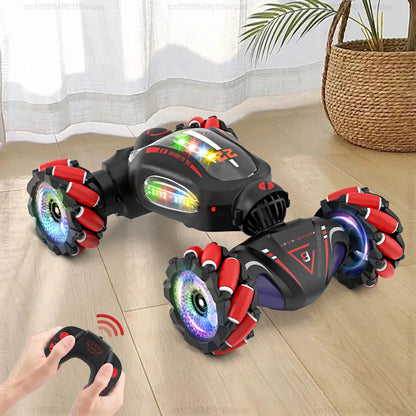 Coche acrobático RC 4WD 2,4 G con control remoto, reloj con gestos, coche de derrape giratorio de 360°, coche de escalada giratorio, juguetes para niños, regalo de Navidad