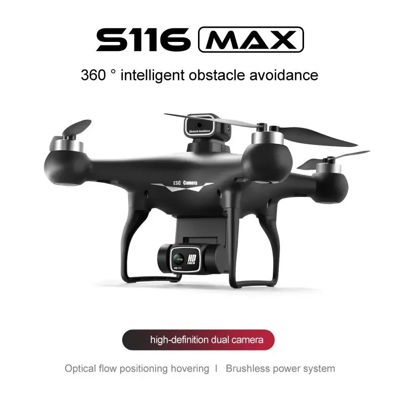 Drone S116 Max 8K GPS 4K Double caméra aérienne Moteur sans balai Batterie longue durée Drone d'évitement d'obstacles Caméra Drone professionnel