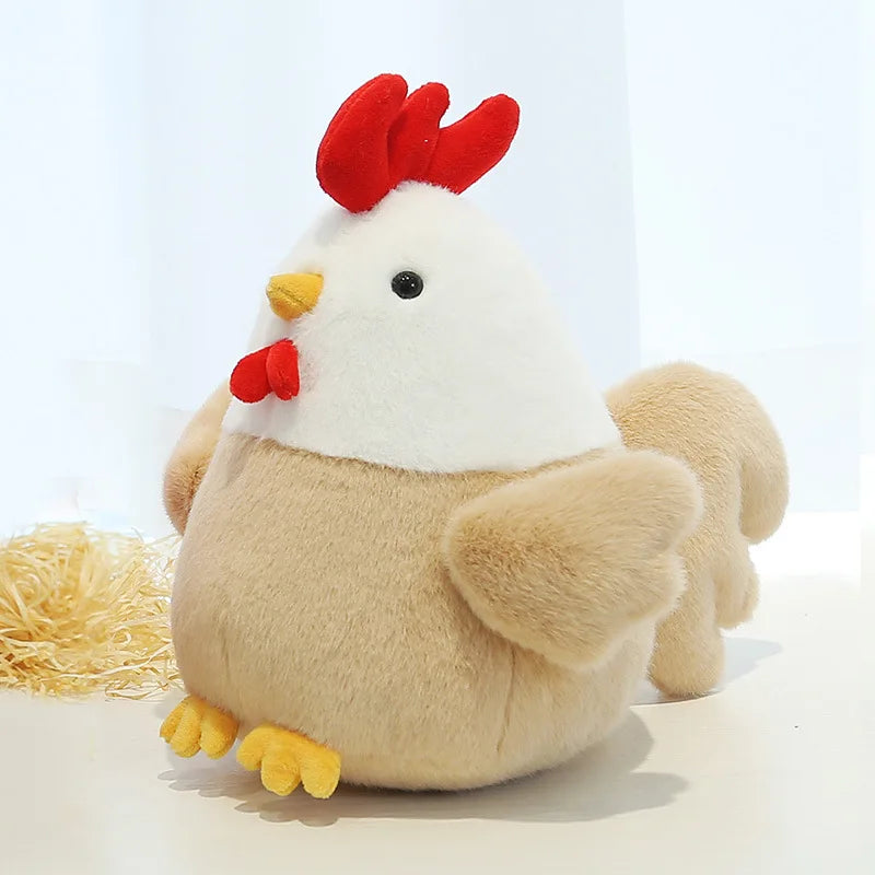 Muñeco de peluche de pollo de 23 cm, bonito juguete para niños, gallina de peluche, muñeco de pollo suave para dormir, regalo de cumpleaños