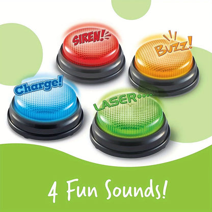 Buzzers de réponses de Learning Resources Jouet pour jeu familial Concours Quiz Buzzers Lumières et sons Bouton pour soirées quiz pour enfants