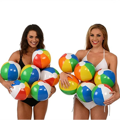 Pelota de playa inflable de 30 cm, globos de colores, globos para fiestas en la piscina, juegos acuáticos, pelotas de ducha para deportes de playa, juguetes divertidos para niños