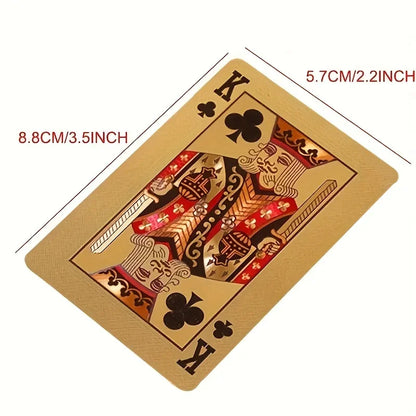 24K Gold Foil Playing Cards Deck - Perfect For Poker, Practical Jokes & Party Gifts!Christmas, Halloween, Thanksgiving  Gift