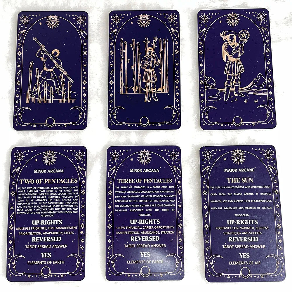 Tarot Cards For Beginners, Radiant Wisdom Tarot Deck, 78-Cards With PDF Guidebook, Taro Decks Unique, Fortune Telling Toys