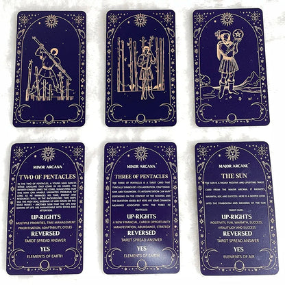 Tarot Cards For Beginners, Radiant Wisdom Tarot Deck, 78-Cards With PDF Guidebook, Taro Decks Unique, Fortune Telling Toys