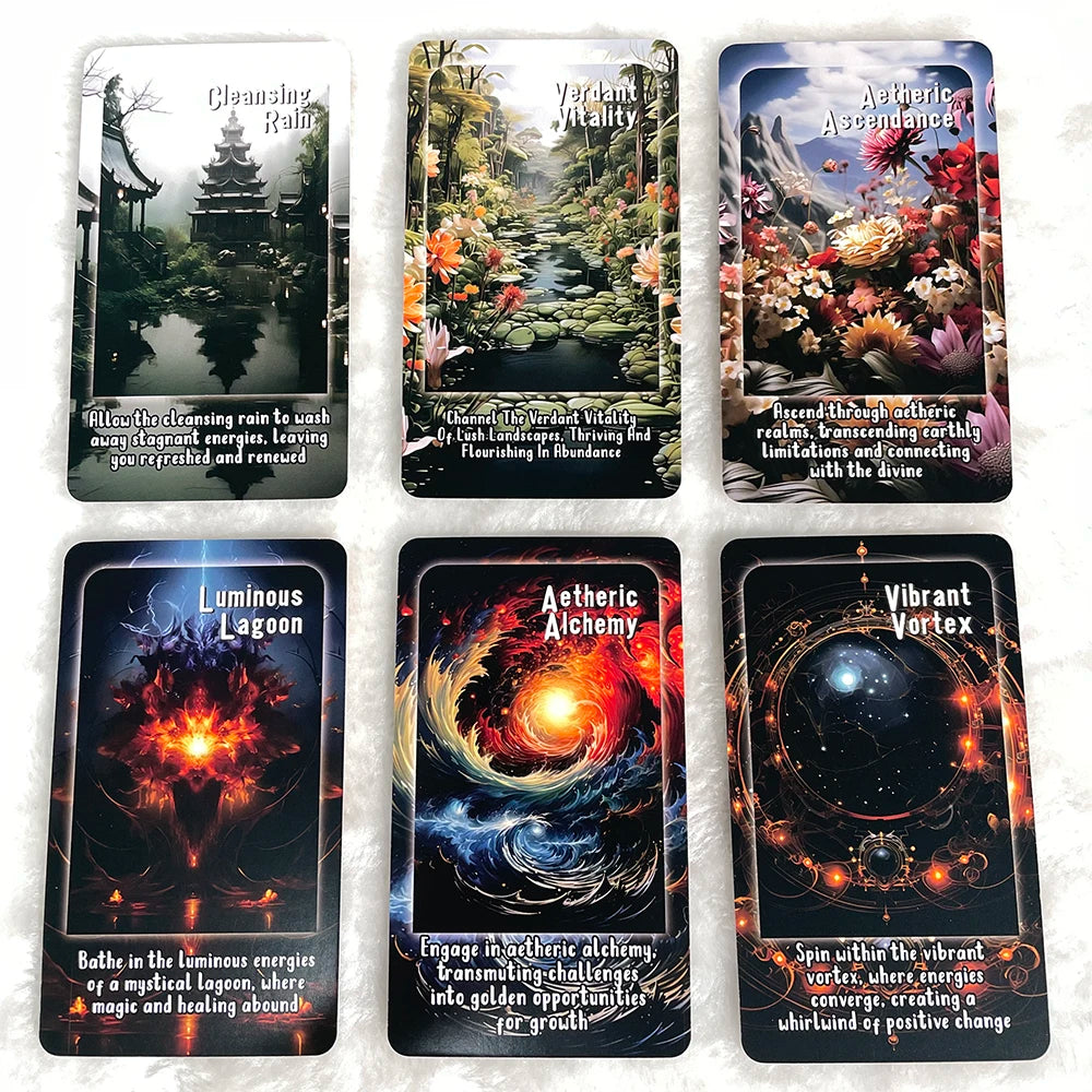 Tarot Cards, Elemental Energies Oracle Deck, with Meaning on It, Clarity Cards, Prophecy Taro, Fortune Telling Toys, 78-Cards