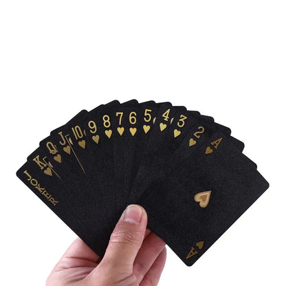 Jeu de cartes à jouer de couleur noire et dorée, groupe de cartes, combinaison de poker étanche, paquet magique Dmagic, jeu de société, collection cadeau