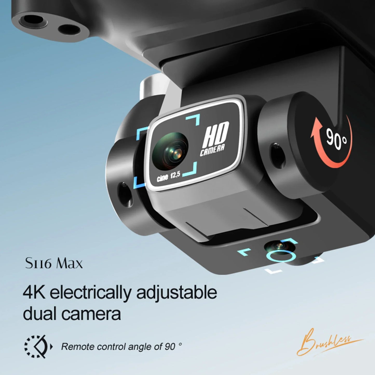 Drone S116 Max 8K GPS 4K Double caméra aérienne Moteur sans balai Batterie longue durée Drone d'évitement d'obstacles Caméra Drone professionnel