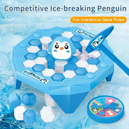 Jeu de brise-glace Mini piège à pingouin Briser la glace Activer la fête de famille Briser la glace Puzzle pour enfants Table à frapper Bloc Divertissement Jouet