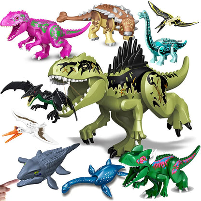 Monde des dinosaures du Jurassique Raptor brutal T-Rex Triceratops Indominus Rex Modèle Blocs de construction Dino Velociraptor Figure Briques Jouets