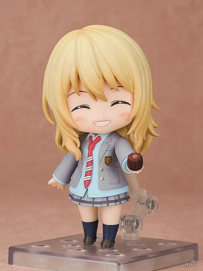 Figurine d'anime Your Lie in April de 10 cm, figurine d'action Miyazono Kawori, violoniste, fille Kawaii, collection, modèle de poupée, jouets