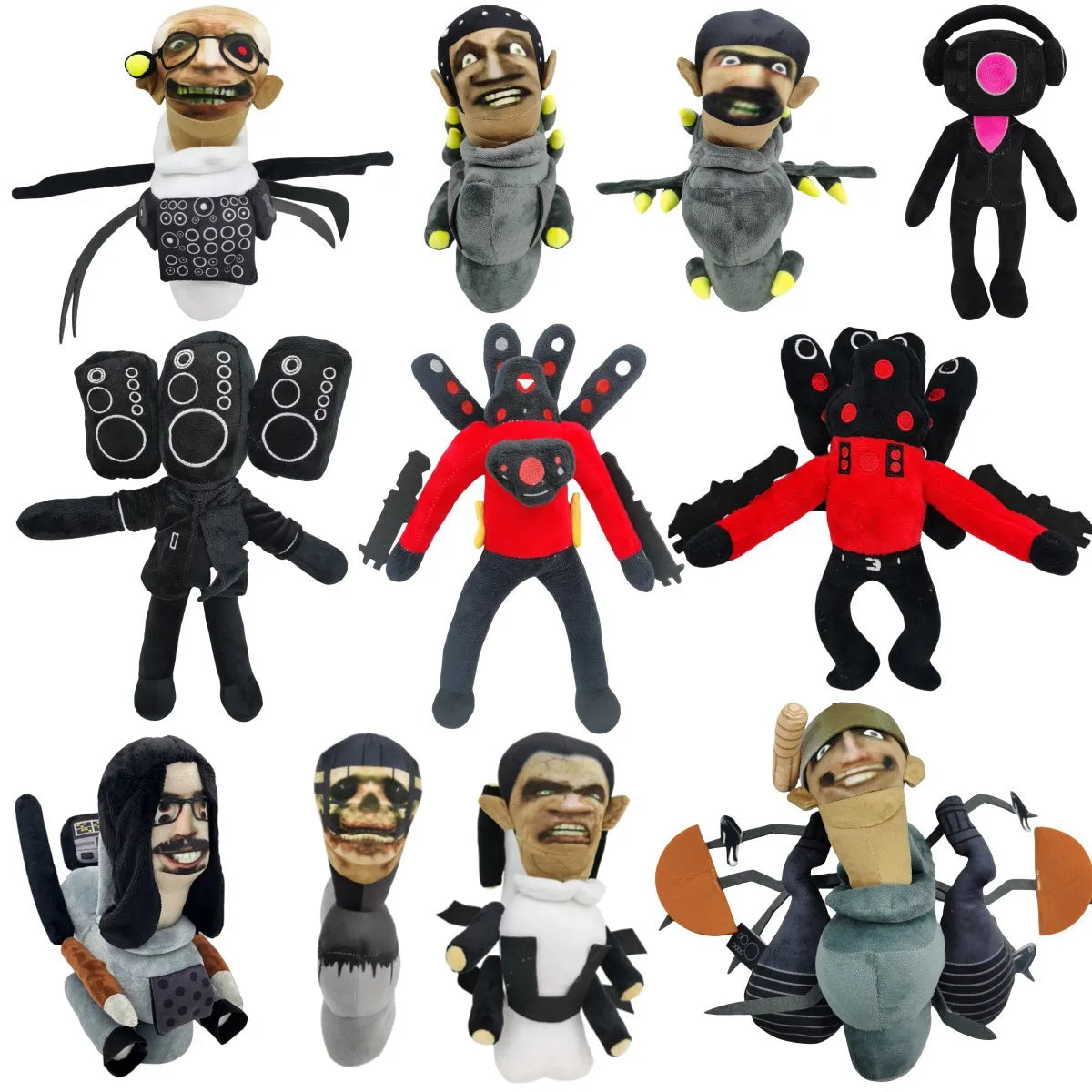 Skibidi Toilet Bosses Titan TV Man Cameraman Peluches pour les fans et les amis Magnifiquement peluches Animaux Poupée Cadeau de Noël