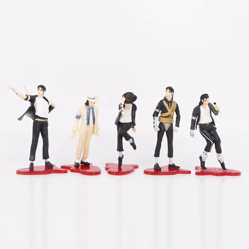 5pcs/set Michael Jackson PVC Action Figure Model Toys 11cm