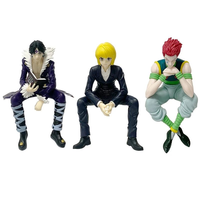 Figurine d'anime Hunter×Hunter 14 cm Figurine d'action de la troupe fantôme Hisoka Noodle Stopper Décoration de chambre Noodle Stopper PVC Modèle Jouets